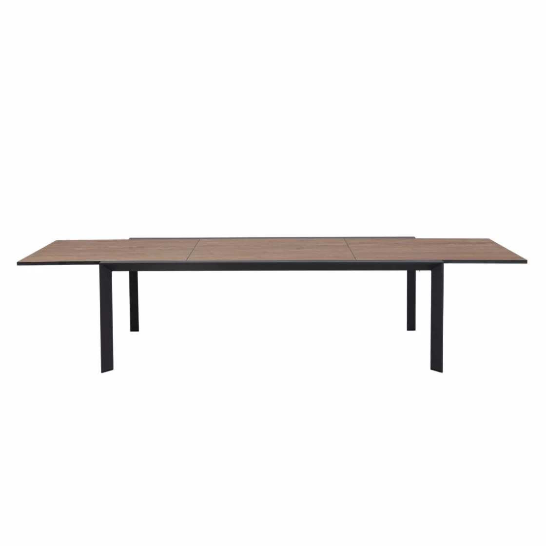 Made in Meubles Table De Jardin<Grande table de jardin en aluminium gris et effet bois Ayden