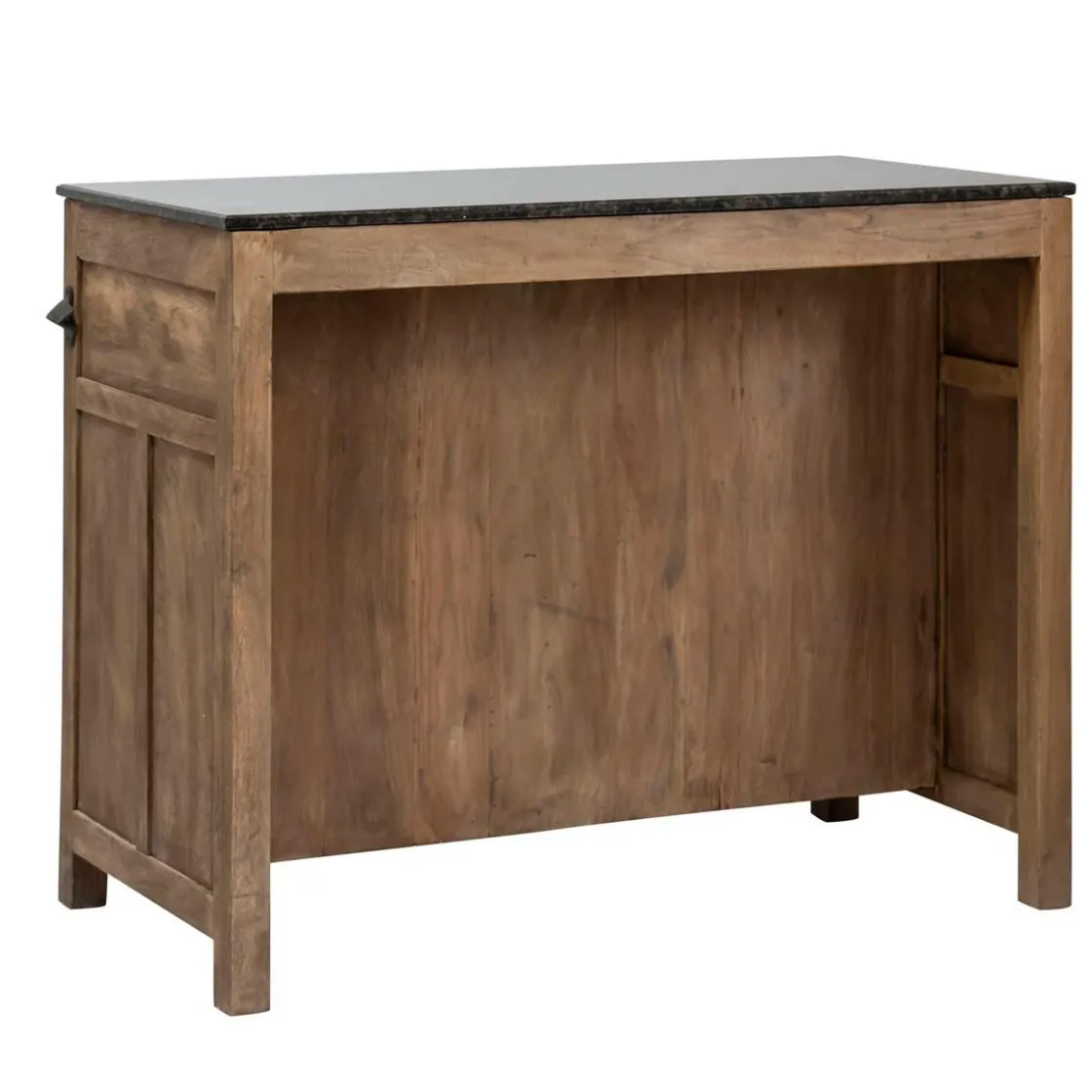 Made in Meubles Meuble Bas|Ilot Central<Ilot central en bois de manguier et plateau en marbre Paul