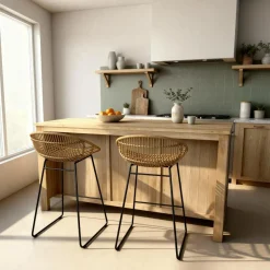 Made in Meubles Meuble Bas|Ilot Central<Ilot central en bois recyclé Garance