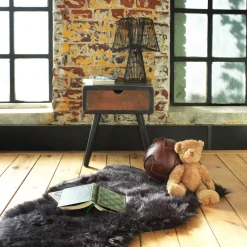 Made in Meubles Décoration<Jeté en fausse fourrure noire