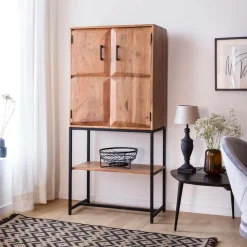 Made in Meubles Lampe À Poser<Lampe à poser en bois de manguier Will