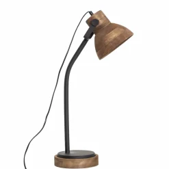 Made in Meubles Lampe À Poser<Lampe à poser en bois de manguier et métal Loulou