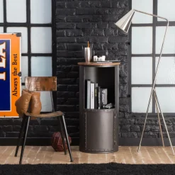 Made in Meubles Lampe Sur Pied<Lampe sur pied design métal gris Aude