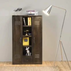 Made in Meubles Lampe Sur Pied<Lampe sur pied design métal gris Aude