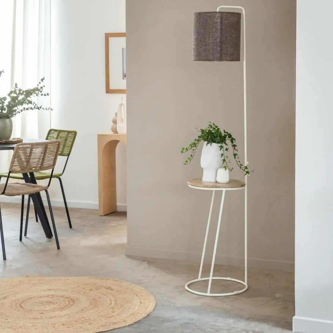 Made in Meubles Lampe Sur Pied<Lampe sur pied en métal et en jute Rosanne