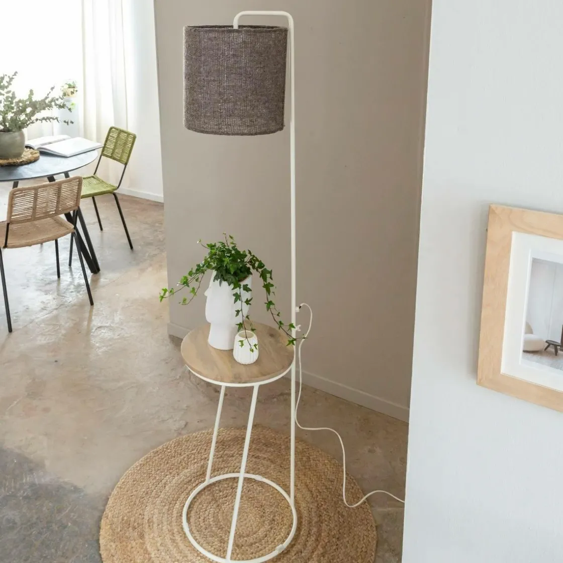 Made in Meubles Lampe Sur Pied<Lampe sur pied en métal et en jute Rosanne