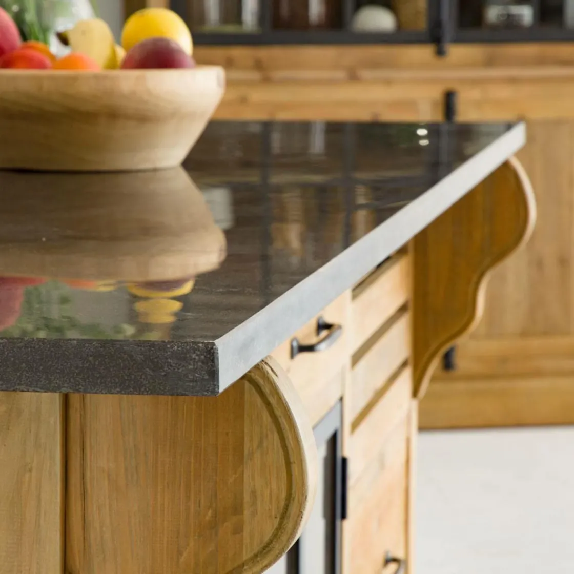 Made in Meubles Meuble Bas|Ilot Central<Îlot central en bois recyclé Champêtre