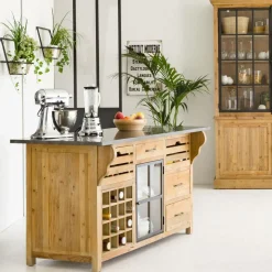 Made in Meubles Meuble Bas|Ilot Central<Îlot central en bois recyclé Champêtre