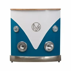 Made in Meubles Meuble Bar<Meuble bar bleu avec plateau en bois de manguier Combi