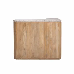 Made in Meubles Meuble Bar<Meuble bar en angle bois de manguier et terrazzo Lou