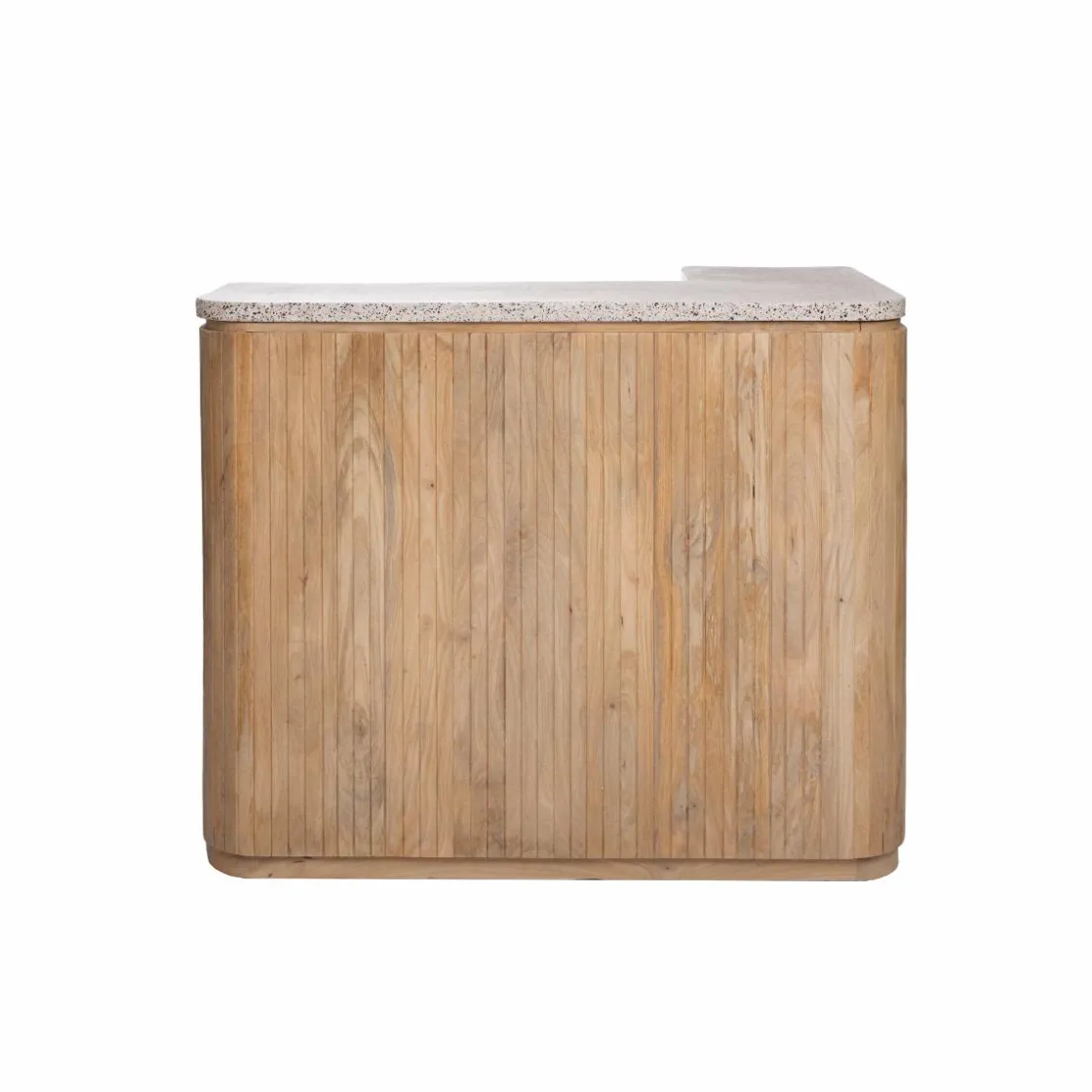 Made in Meubles Meuble Bar<Meuble bar en angle bois de manguier et terrazzo Lou