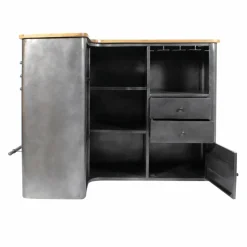 Made in Meubles Meuble Bar<Meuble bar en angle en métal Locker