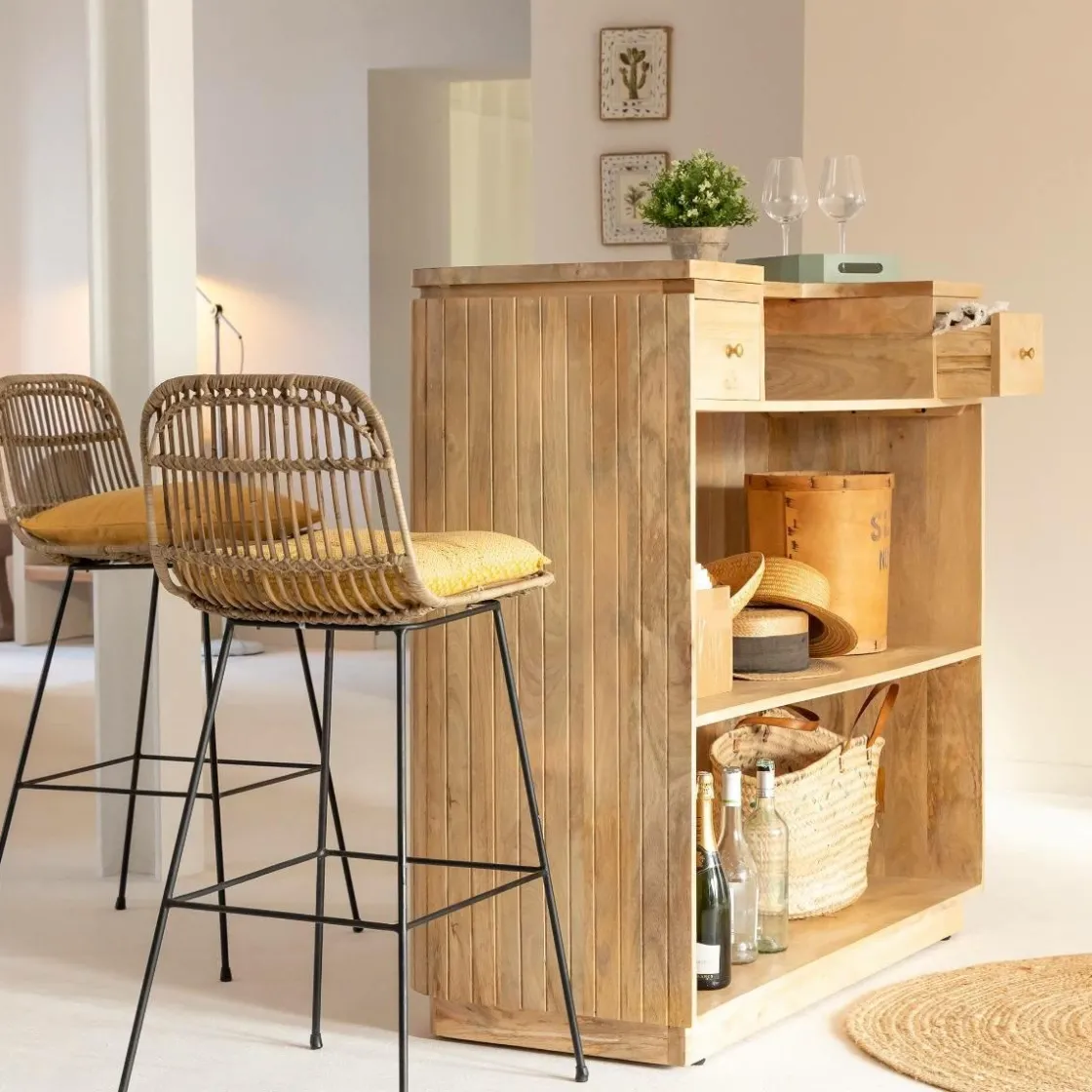Made in Meubles Meuble Bar<Meuble bar en bois de manguier Lou