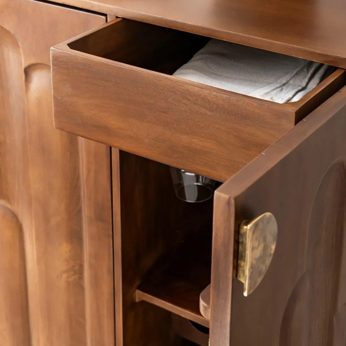 Made in Meubles Meuble Bar<Meuble bar en bois de manguier Elio