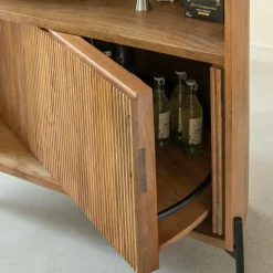 Made in Meubles Meuble Bar<Meuble bar en bois de manguier et marbre Adler