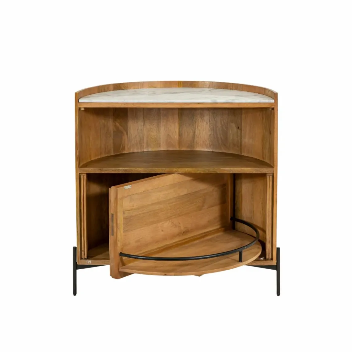 Made in Meubles Meuble Bar<Meuble bar en bois de manguier et marbre Adler