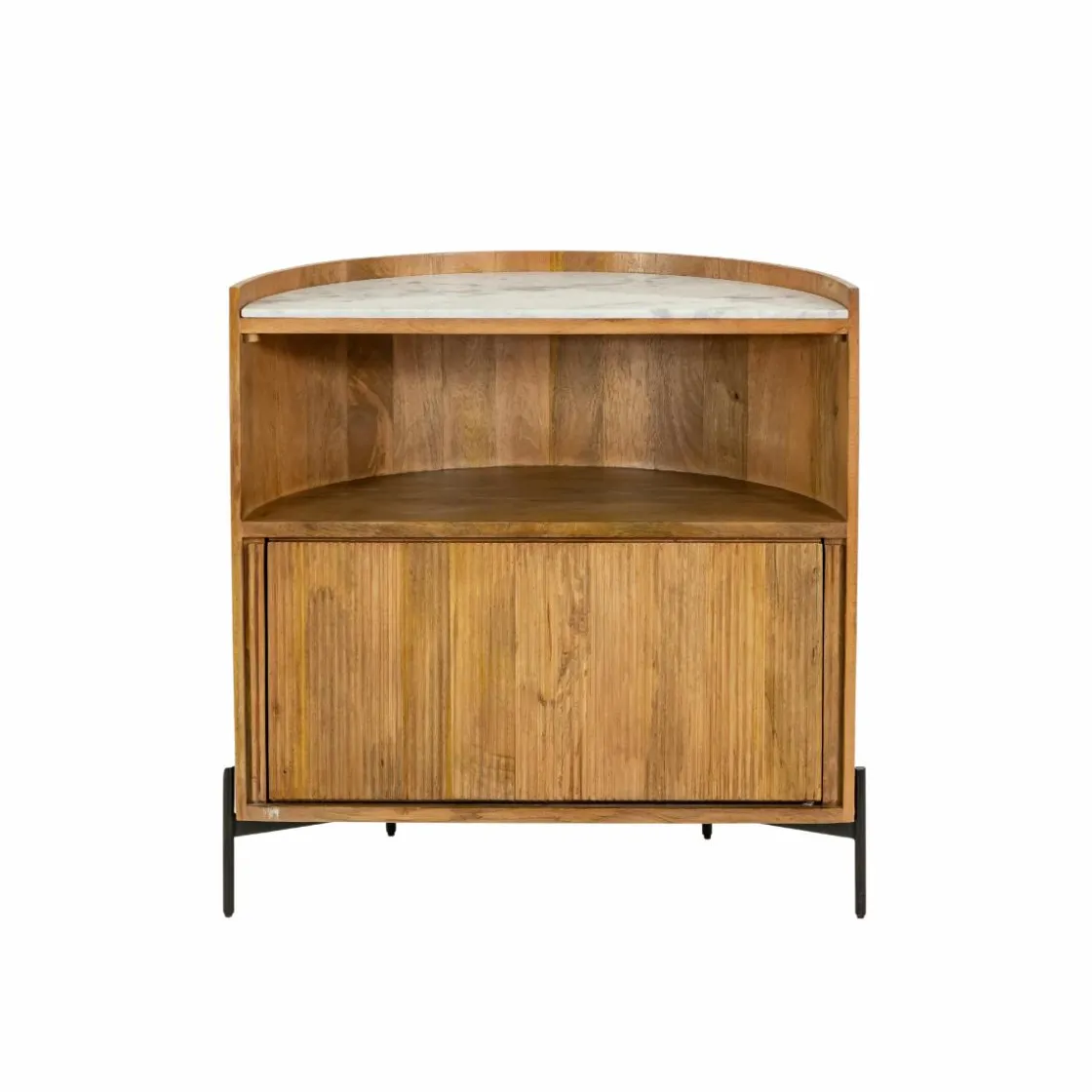 Made in Meubles Meuble Bar<Meuble bar en bois de manguier et marbre Adler