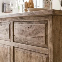 Made in Meubles Meuble Bar<Meuble bar en bois de manguier brossé et métal Helsinki