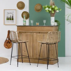 Made in Meubles Meuble Bar<Meuble bar en bois recyclé 120cm Garance