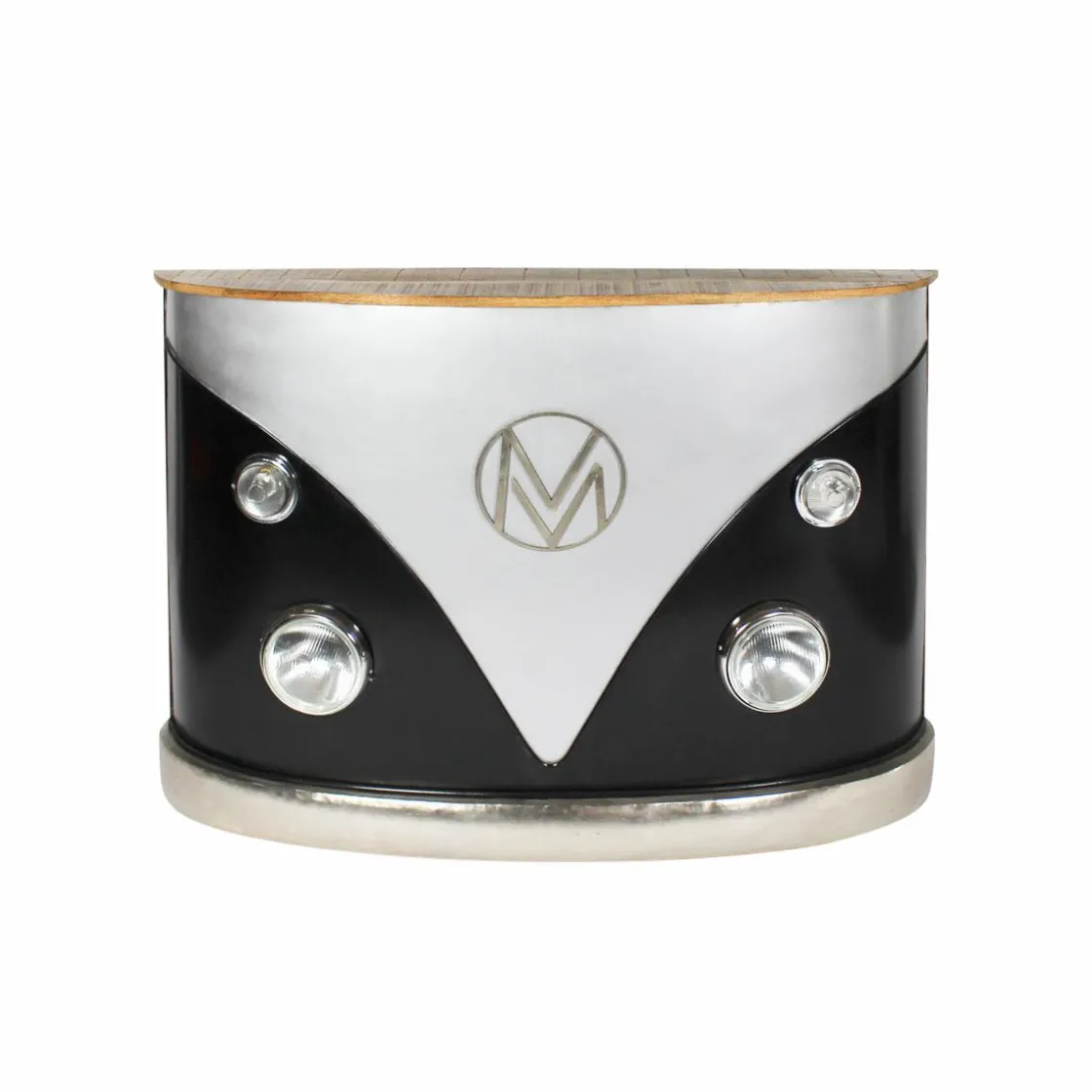 Made in Meubles Meuble Bar<Meuble bar noir avec plateau en bois de manguier Combi