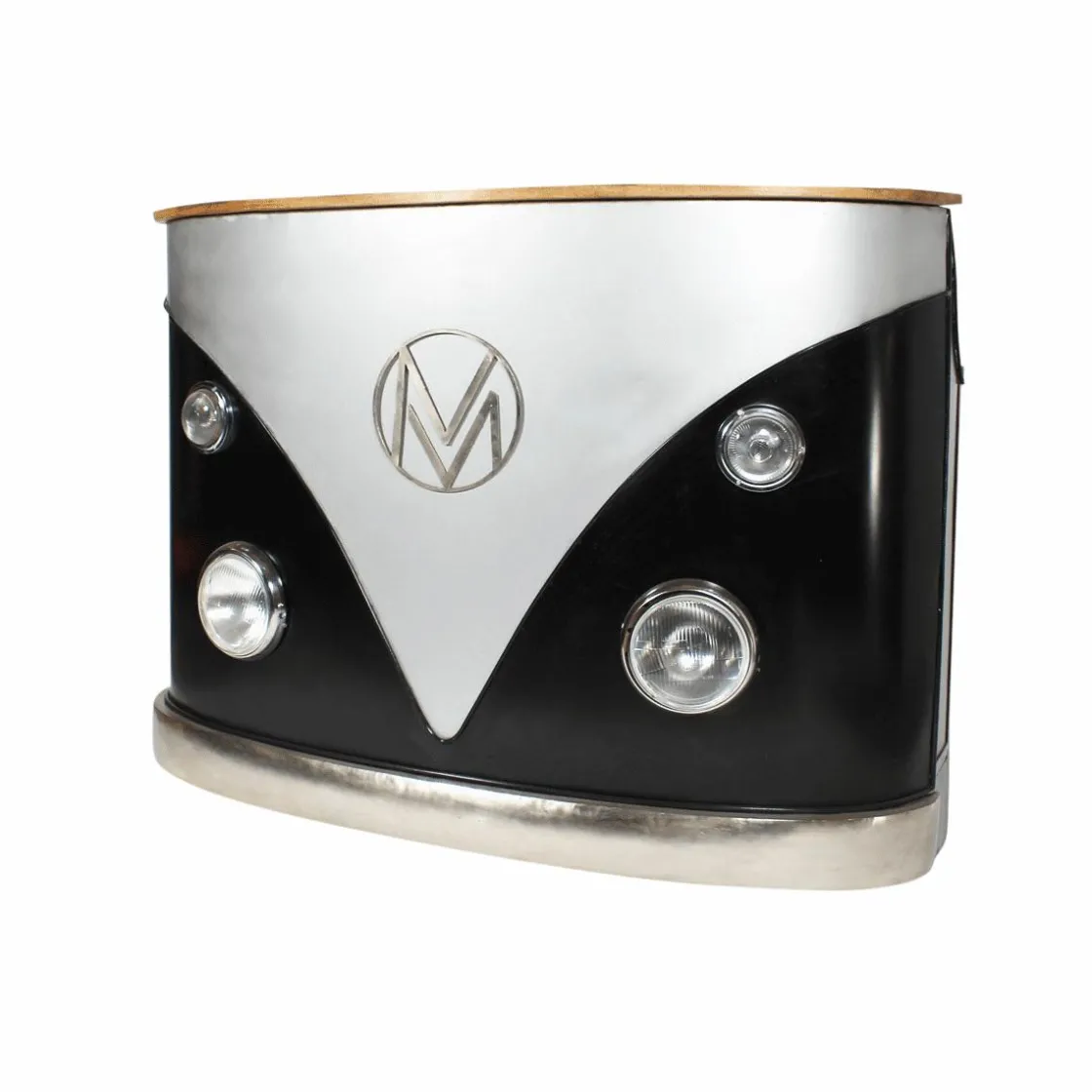 Made in Meubles Meuble Bar<Meuble bar noir avec plateau en bois de manguier Combi