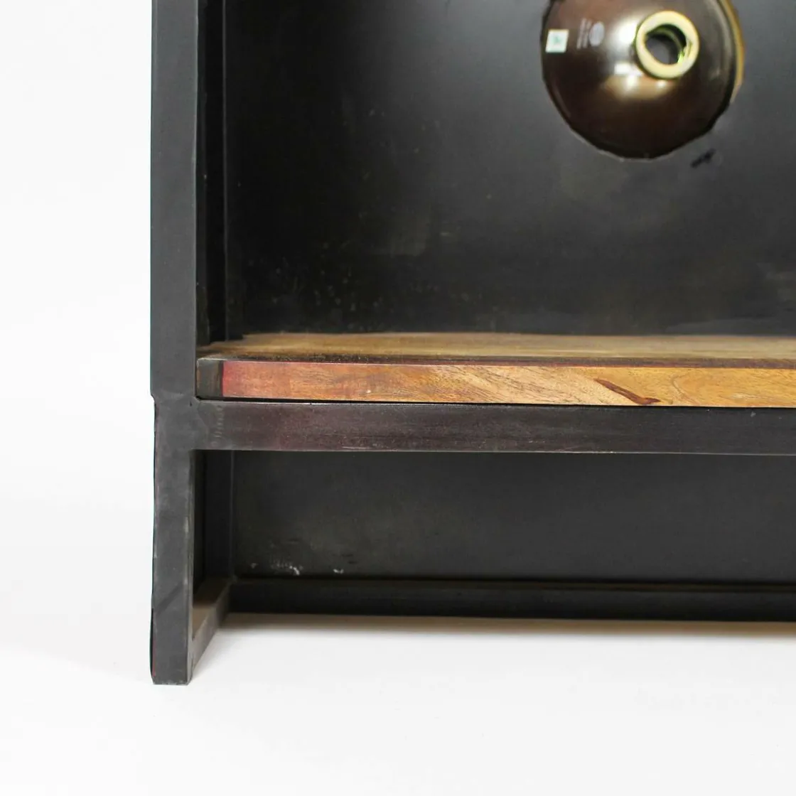 Made in Meubles Meuble Bar<Meuble bar noir avec plateau en bois de manguier Combi