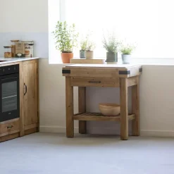 Made in Meubles Ilot Central<Meuble bas cuisine en bois recyclé Garance