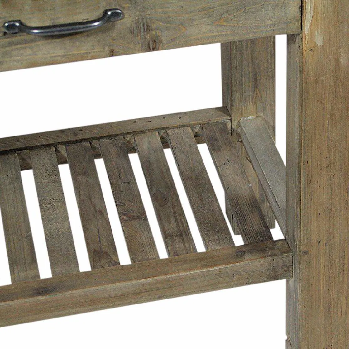 Made in Meubles Ilot Central<Meuble bas cuisine en bois recyclé Garance