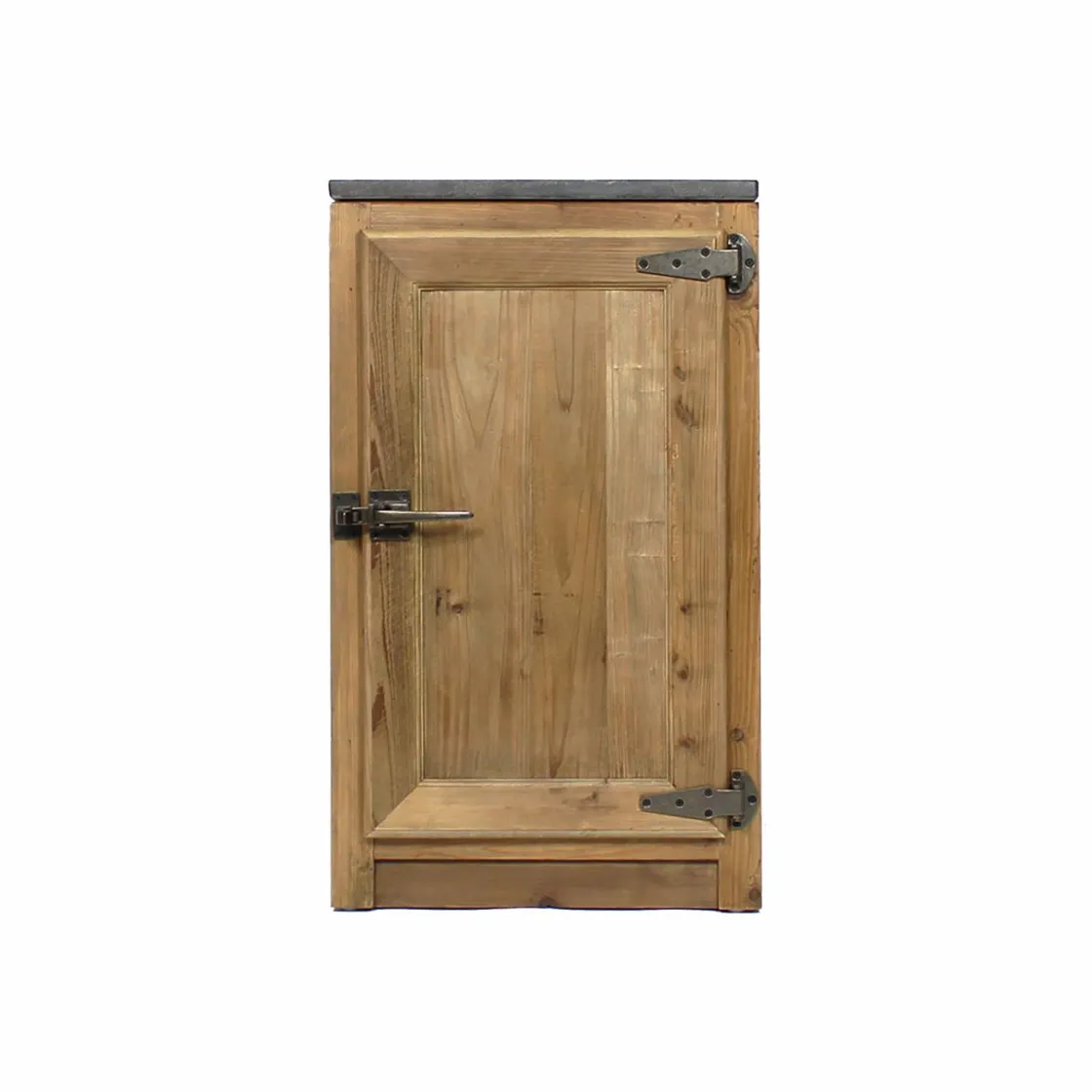 Made in Meubles Meuble Bas<Meuble bas de cuisine 1 porte poignées frigo Champêtre