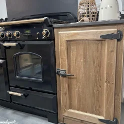 Made in Meubles Meuble Bas<Meuble bas de cuisine 1 porte poignées frigo Champêtre