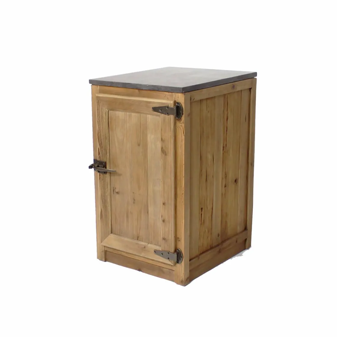 Made in Meubles Meuble Bas<Meuble bas de cuisine 1 porte poignées frigo Champêtre