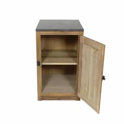 Made in Meubles Meuble Bas<Meuble bas de cuisine 1 porte poignées frigo Champêtre