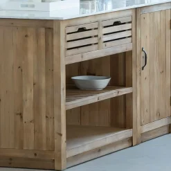 Made in Meubles Meuble Bas<Meuble bas de cuisine 2 tiroirs + 1 étagère Epure