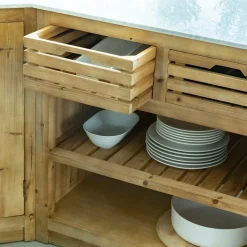 Made in Meubles Meuble Bas<Meuble bas de cuisine 2 tiroirs + 1 étagère Epure