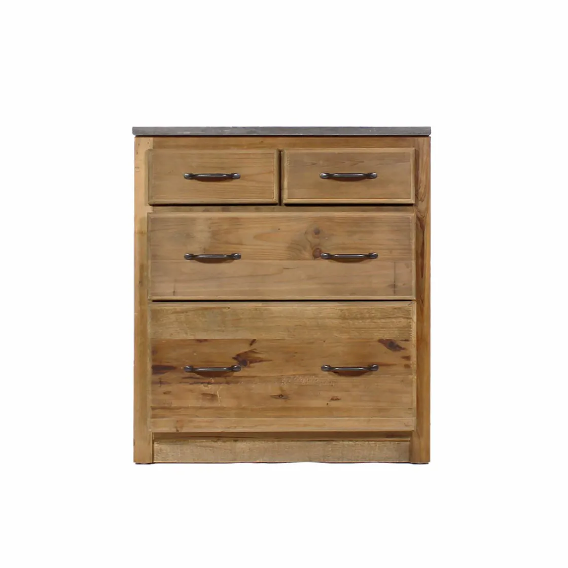 Made in Meubles Meuble Bas<Meuble bas de cuisine 4 tiroirs - Champêtre