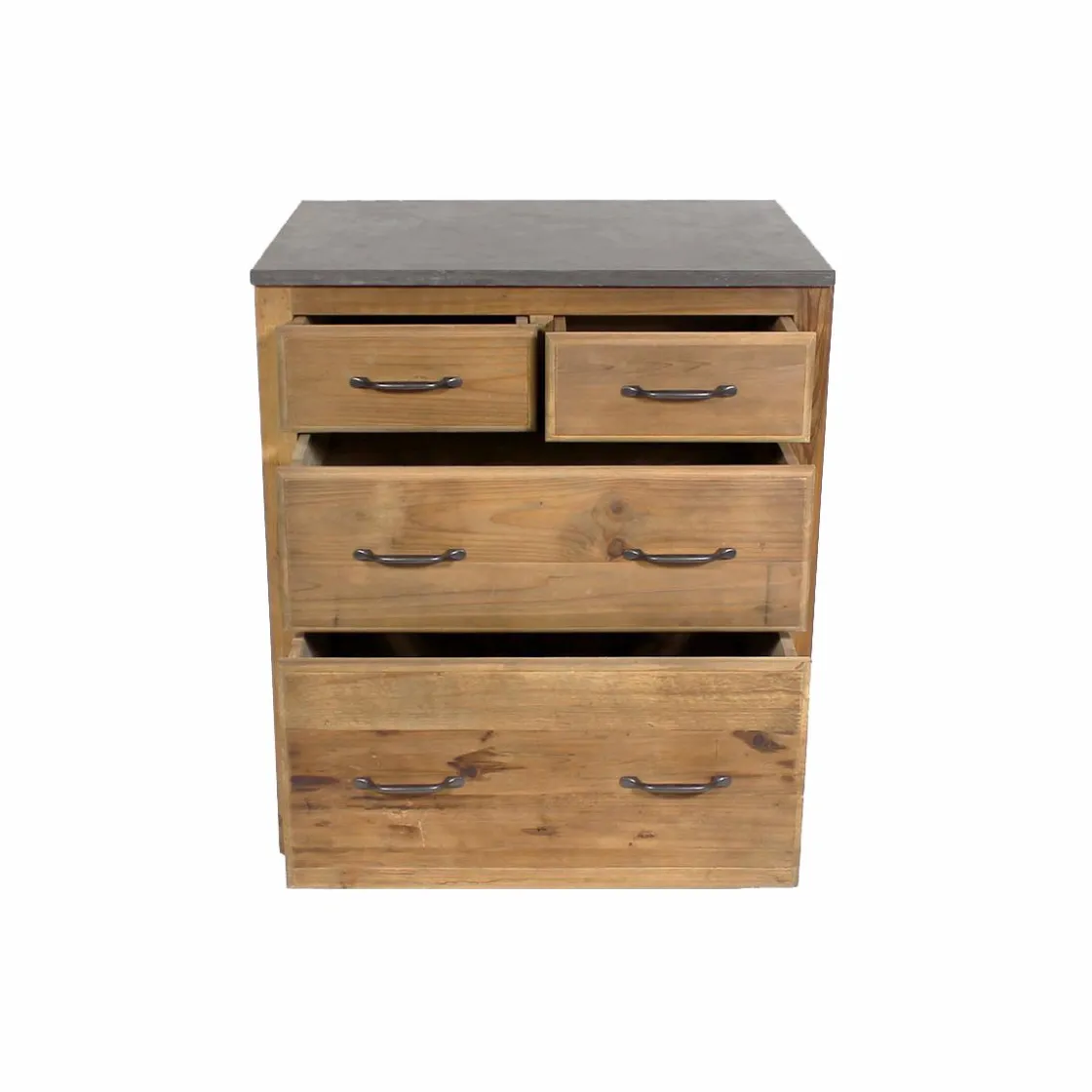 Made in Meubles Meuble Bas<Meuble bas de cuisine 4 tiroirs - Champêtre