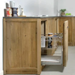 Made in Meubles Meuble Bas<Meuble bas de cuisine avec tiroir coulissant Champêtre