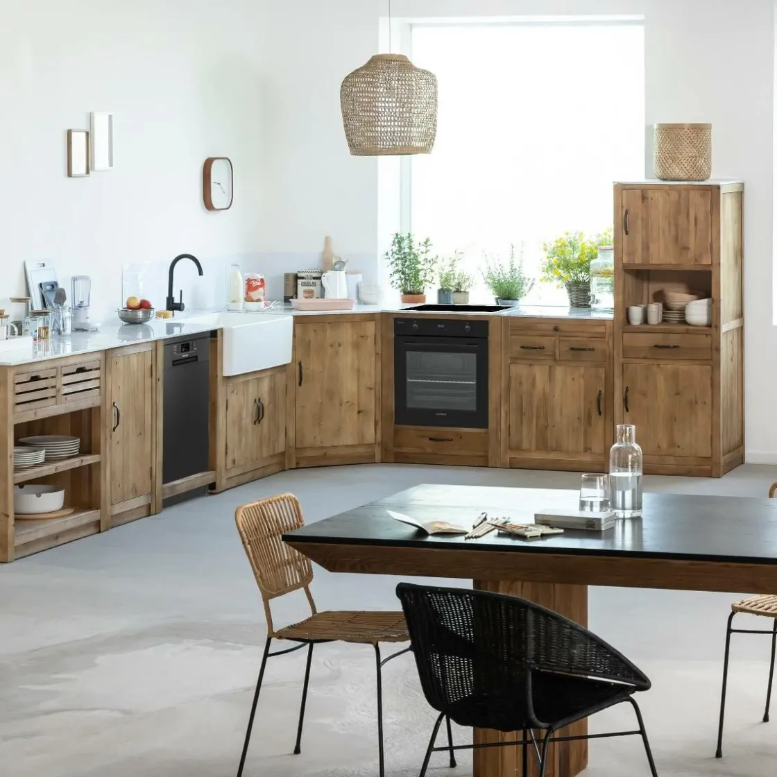 Made in Meubles Meuble Bas<Meuble bas de cuisine pour four et plaques de cuisson Epure