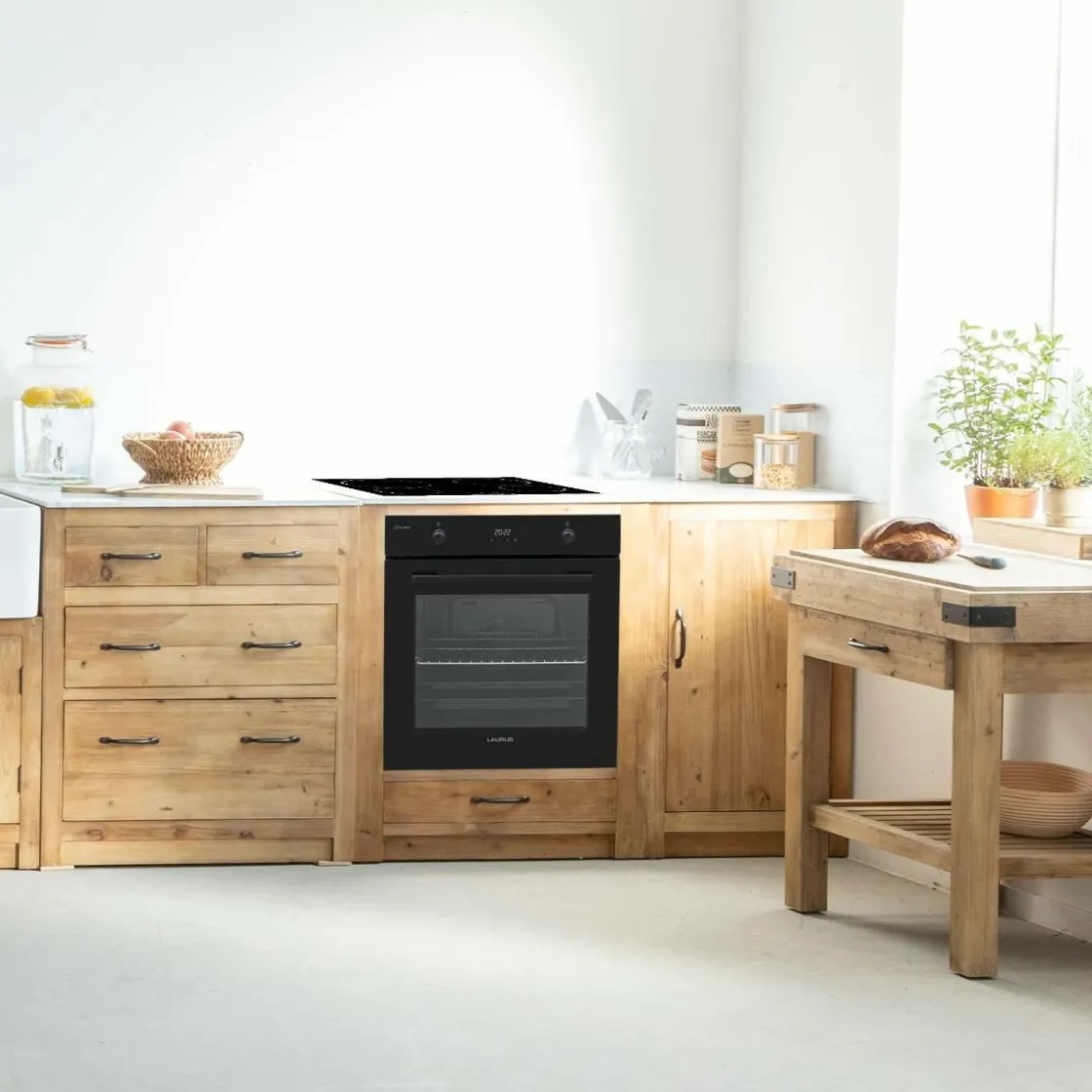 Made in Meubles Meuble Bas<Meuble bas de cuisine pour four et plaques de cuisson Epure