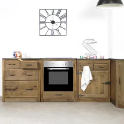 Made in Meubles Meuble Bas<Meuble bas de cuisine pour four et plaques de cuisson Champêtre