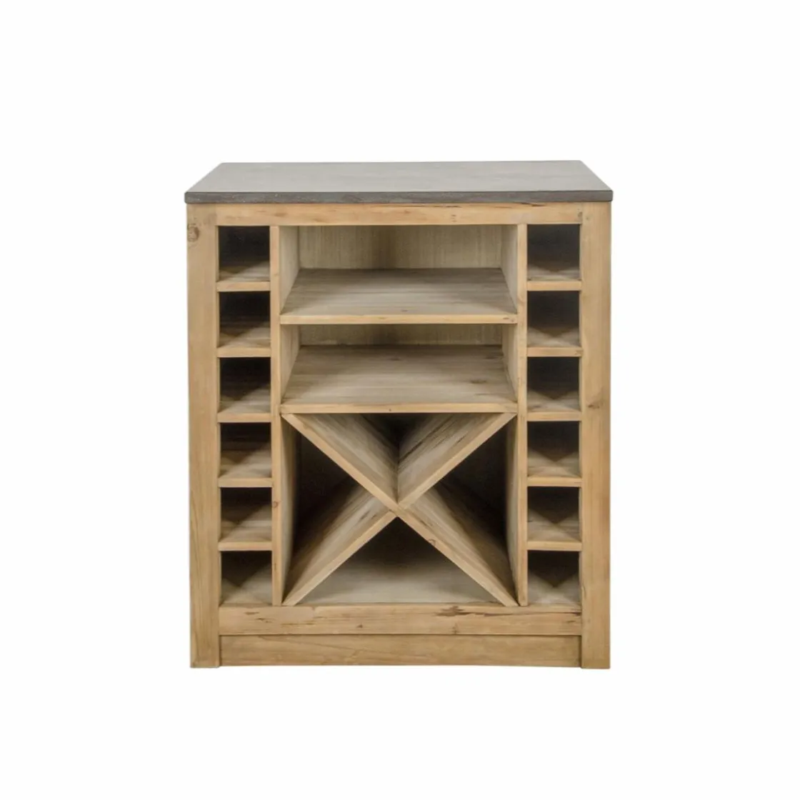 Made in Meubles Meuble Bas<Meuble bas de cuisine range-bouteilles Champêtre