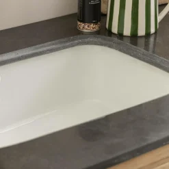 Made in Meubles Meuble Bas<Meuble de cuisine en vieux pin et pierre bleue Champêtre