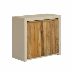 Made in Meubles Meuble Sous Vasque<Meuble sous vasque 2 portes en bois effet béton et bois recyclé Dalva