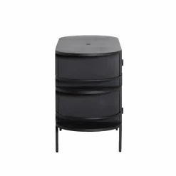 Made in Meubles Meuble Sous Vasque<Meuble sous vasque arrondi en métal et verre strié Elizabeth