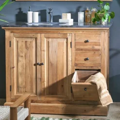 Made in Meubles Meuble Sous Vasque<Meuble sous vasque en bois recyclé April