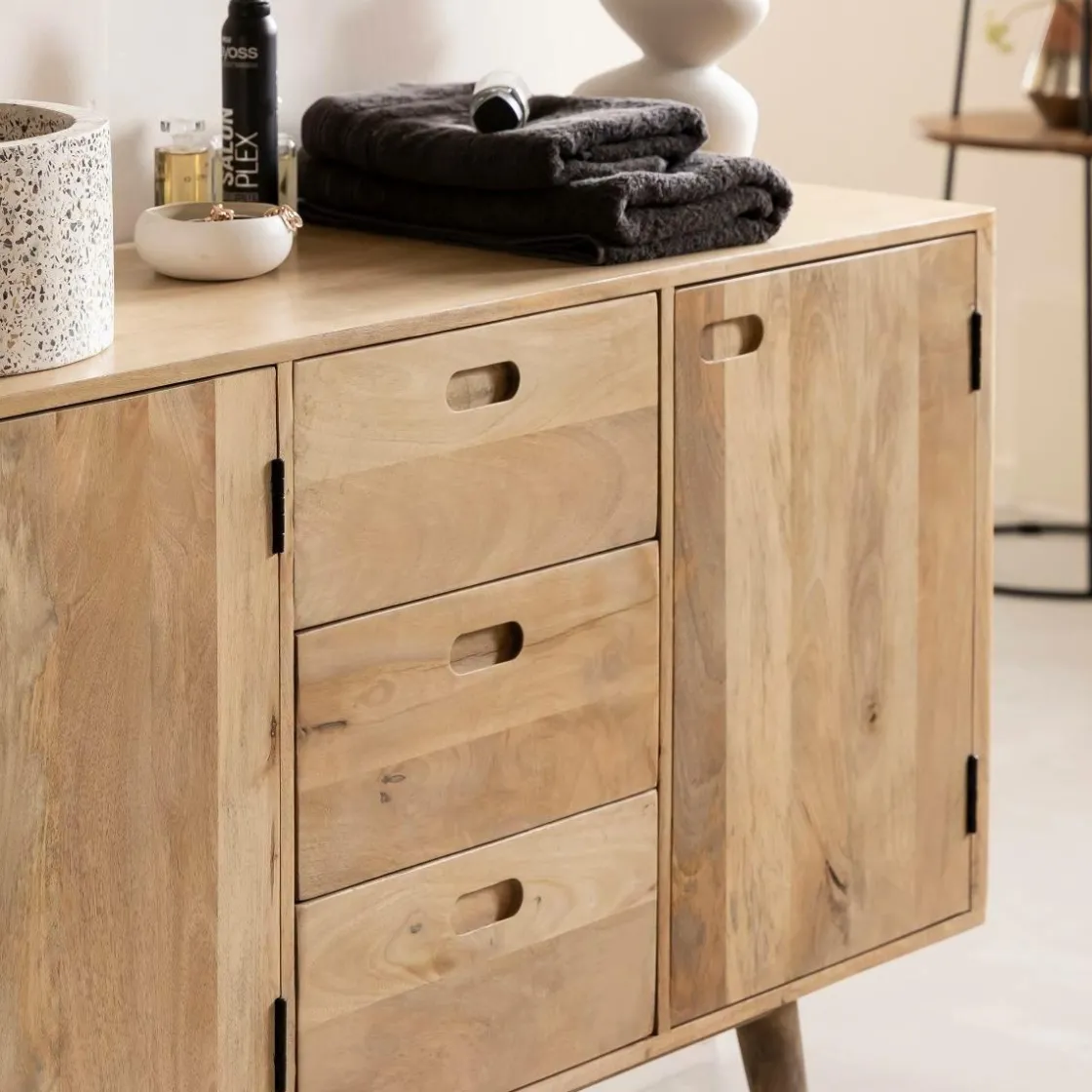 Made in Meubles Meuble Sous Vasque<Meuble sous vasque en bois de manguier Rowene