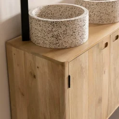 Made in Meubles Meuble Sous Vasque<Meuble sous vasque en bois de manguier Rowene