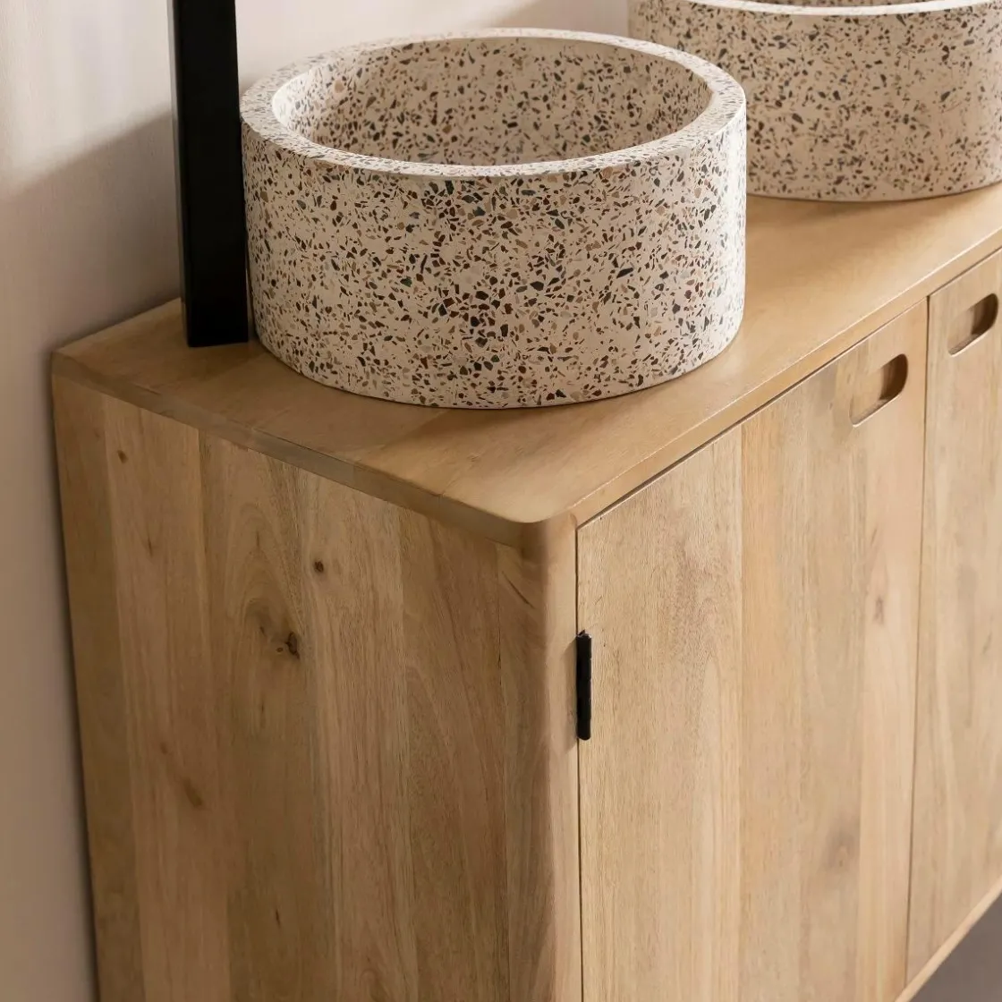 Made in Meubles Meuble Sous Vasque<Meuble sous vasque en bois de manguier Rowene