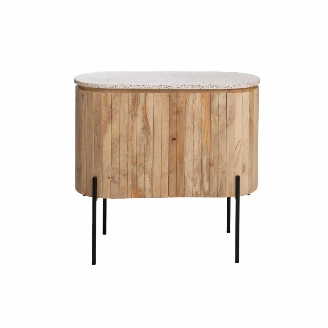 Made in Meubles Meuble Sous Vasque<Meuble sous vasque en bois de manguier et terrazzo Lou