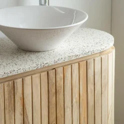 Made in Meubles Meuble Sous Vasque<Meuble sous vasque en bois de manguier et terrazzo Lou